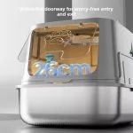 Large Litter Box With Stainless Steel Tray - Image 7