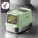Large Litter Box With Stainless Steel Tray - Image 9