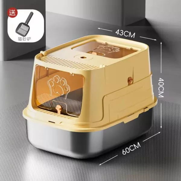 Large Litter Box With Stainless Steel Tray - Image 10