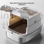 Large Litter Box With Stainless Steel Tray - Image 8