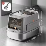Large Litter Box With Stainless Steel Tray - Image 11