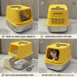 Large Litter Box With Stainless Steel Tray - Image 4