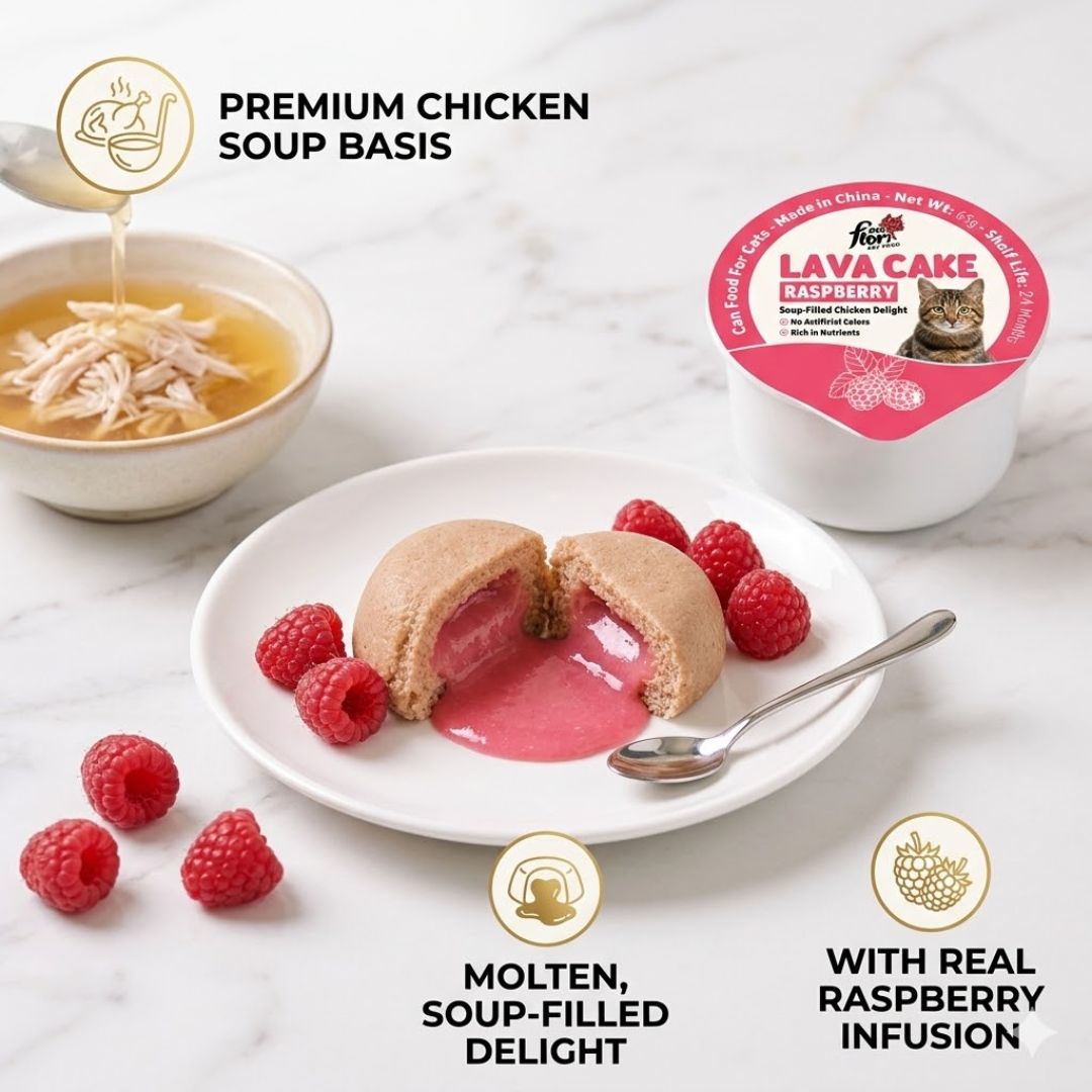 Flori Pet Lava Cake Cat Treat – 65 Gram – Raspberry