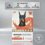 Mopsion Spot on Solution For Dogs (24-40kg) Ear Mite And Worm Protection 1-Tube (4.0ML)