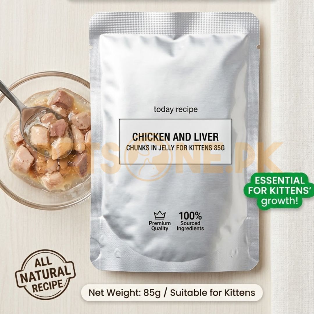 Wisker Chicken and Liver Chunks in Jelly For Kittens – 85 Gram Wisker Chicken and Liver Chunks in Jelly For Kittens – 85 Gram - Image 1