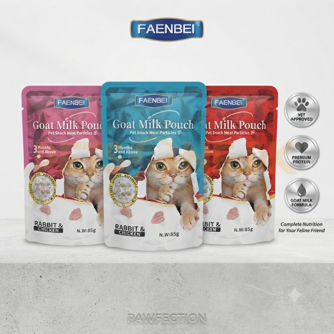 Faenbei Goat Milk Pouch Cat Wet Food Pouch - 85 Gram Faenbei Goat Milk Pouch Cat Wet Food Pouch - 85 Gram - Image 1