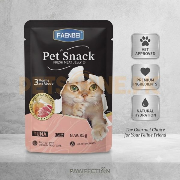 Faenbei Pet Snack Cat Fresh Meat Jelly Pouch – 85 Gram - Image 3