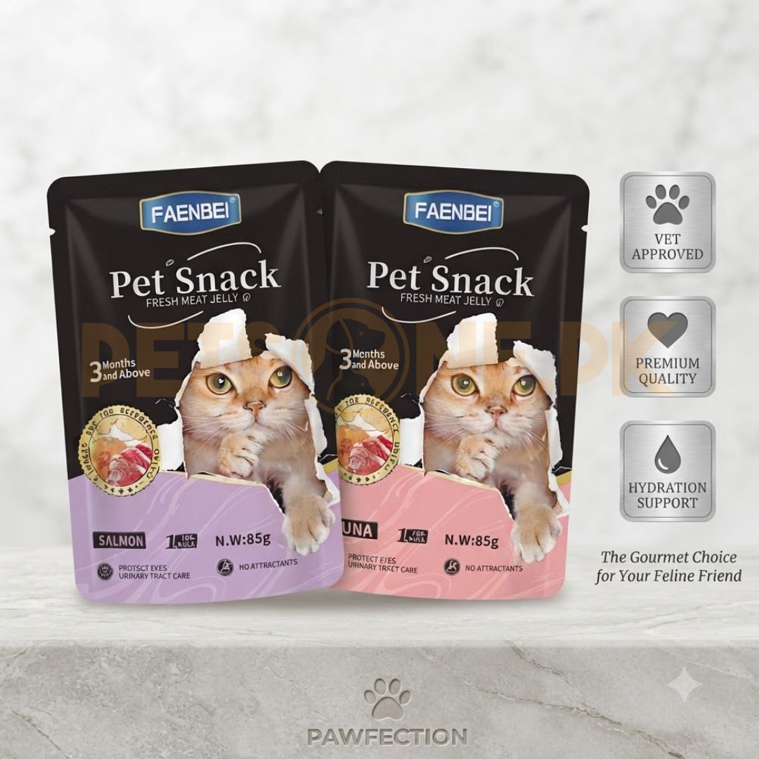 Faenbei Pet Snack Cat Fresh Meat Jelly Pouch – 85 Gram Faenbei Pet Snack Cat Fresh Meat Jelly Pouch – 85 Gram - Image 1