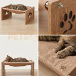 Premium Wooden Cat Scratcher Lounge Bed - Image 6