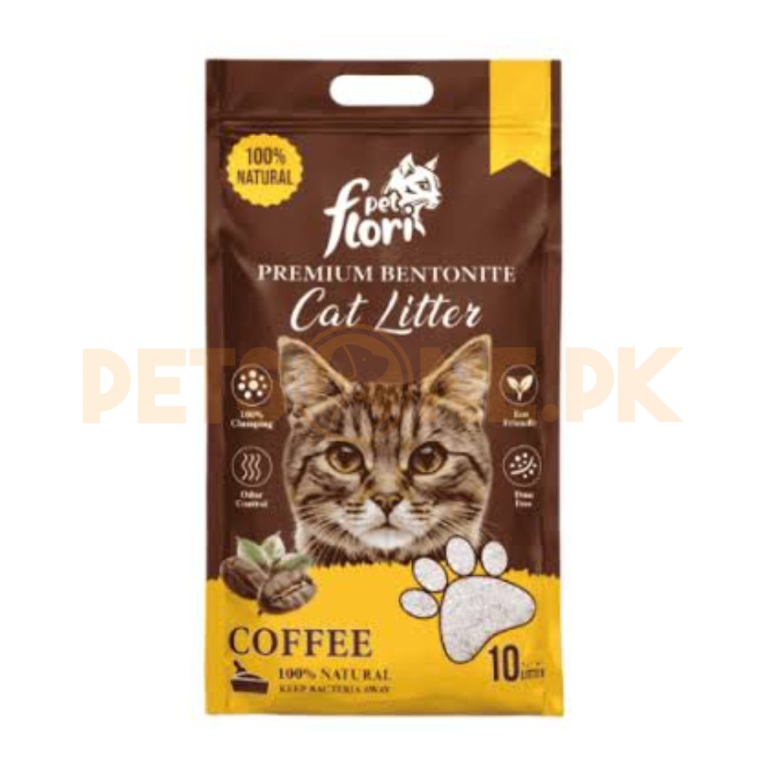 Flori Pet Premium Bentonite Cat Litter – Coffee – 10L