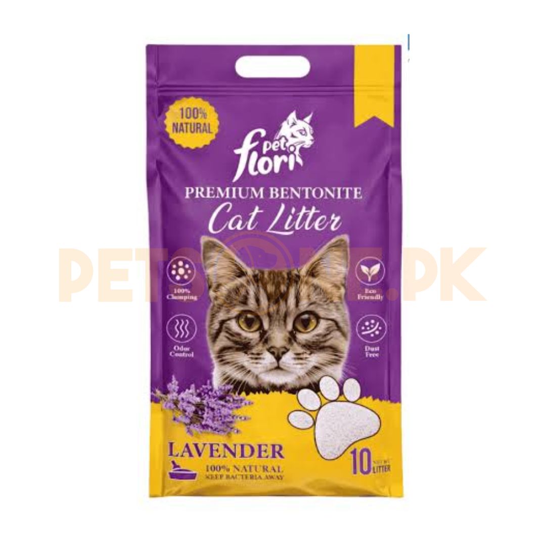 Flori Pet Premium Bentonite Cat Litter – Lavender – 10L