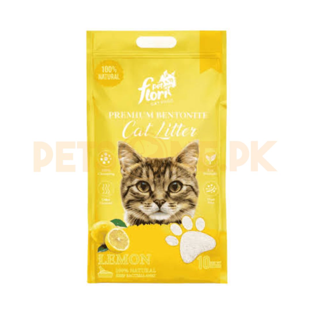 Flori Pet Premium Bentonite Cat Litter – Lemon – 10L