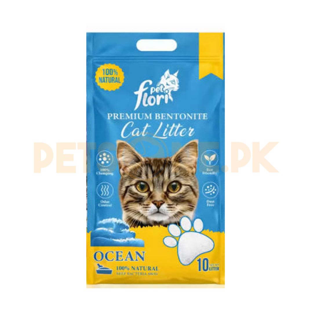 Flori Pet Premium Bentonite Cat Litter – Ocean – 10L